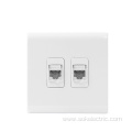 Popular electrical sockets 2Gang RJ45 LAN Socket Outlets